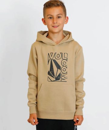 Volcom Boys Youth Stamped Pullover Fleece - Gravel